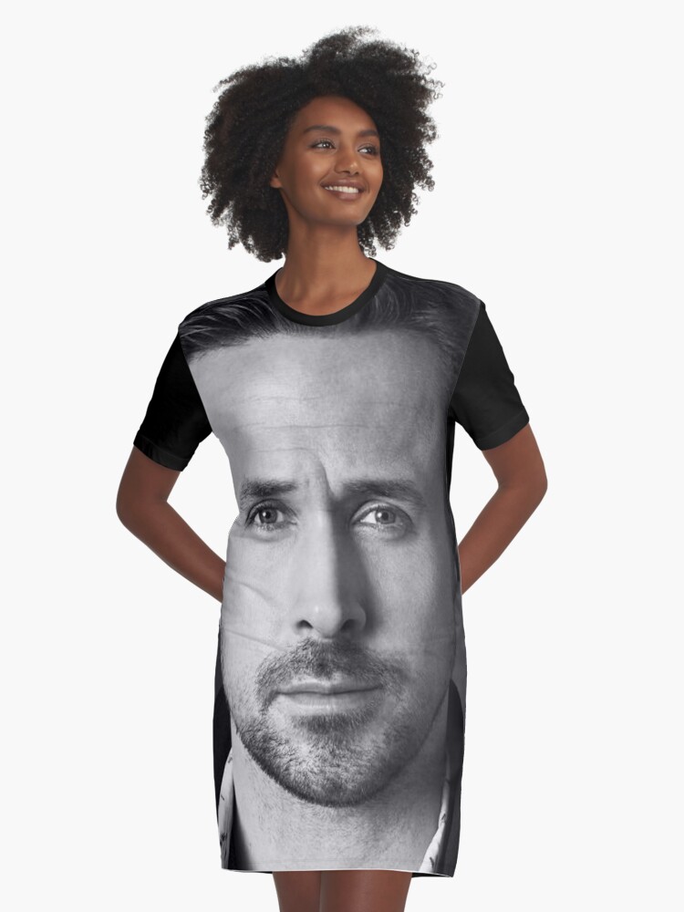 Long Sleeve T-Shirt | Ryan Gosling (The Place Beyond The Pines) by Bady Church - Black - Medium - Oversized Long Sleeve T-Shirt - Full Front Graphic