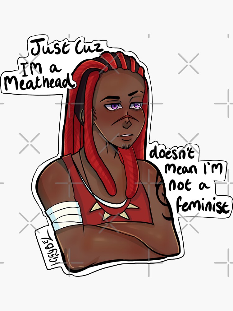 "Knuckles is a feminist" Sticker for Sale by iggybeldraws Redbubble