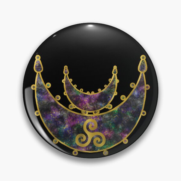 Item preview, Double Moon with Gold Triskelion and Edge designed and sold by AutumnJude Rowan.