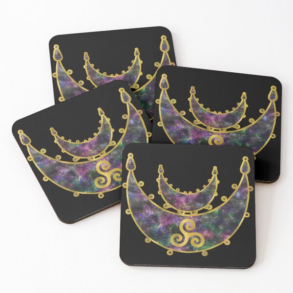 Item preview, Double Moon with Gold Triskelion and Edge designed and sold by AutumnJude Rowan.