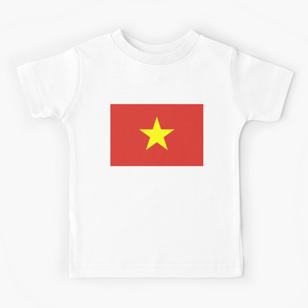 Vietnam Kid's T-Shirt Country Flag Map Top Children Boys Girls Unisex 