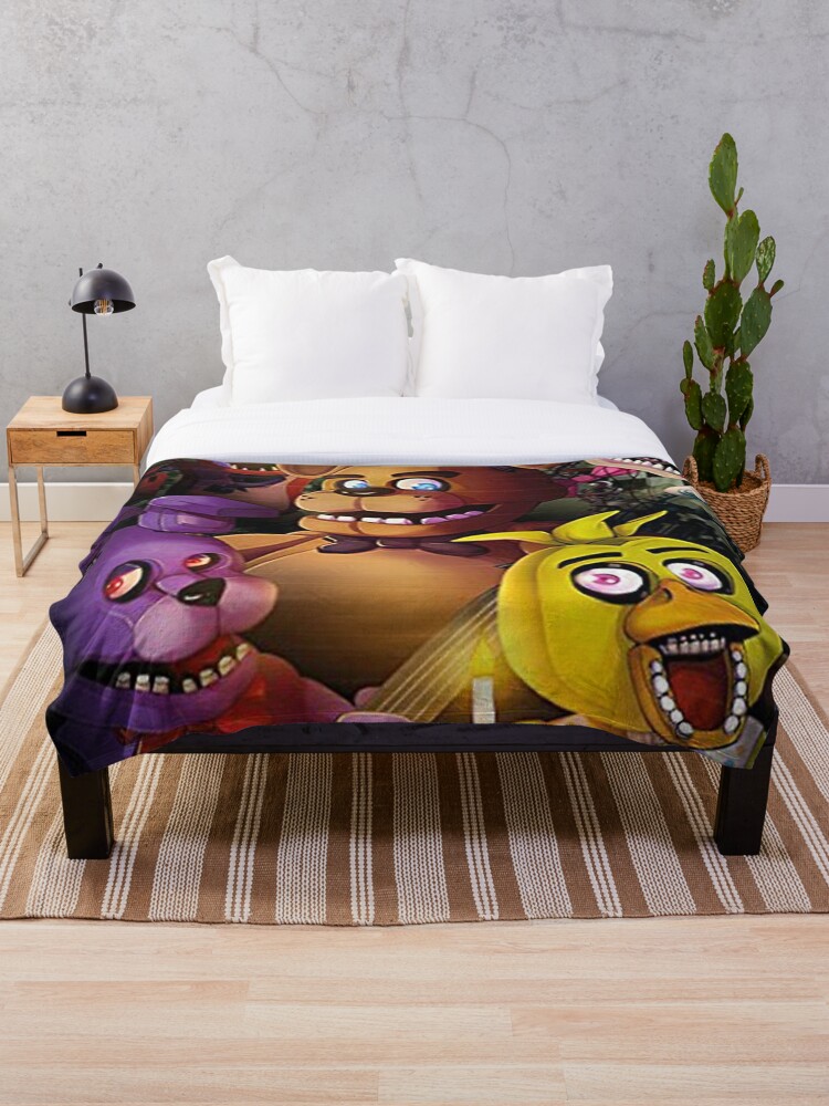 FNaF Bedding Set Freddy Fazbear Chica Foxy Glamrock Quilt Blanket FNaF