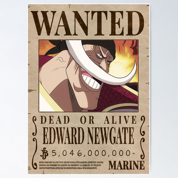ONE PIECE WANTED POSTER GOL D ROGER　NEWS OFFICIAL MUGIWARA STORE