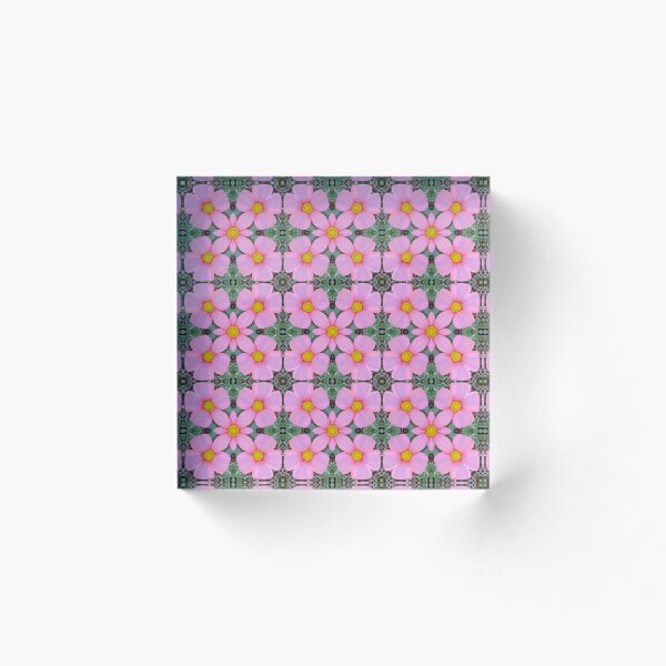 Item preview, Pink and Yellow Flower Petal Arabesque Pattern | Oxalis Obtusa 1.2 designed and sold by FRLF.