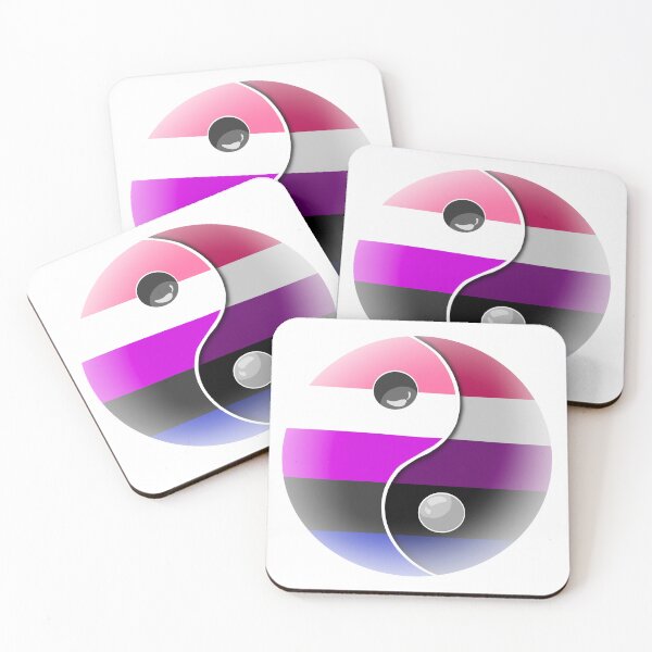 Item preview, Genderfluid Pride Yin Yang Symbol designed and sold by CJ Vanderbeek.