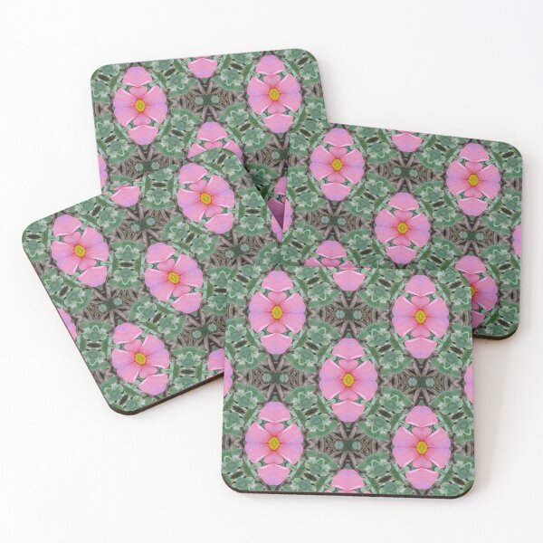 Item preview, Pink and Green Art Nouveau Floral Seamless Pattern | Oxalis Obtusa 1.3 designed and sold by FRLF.