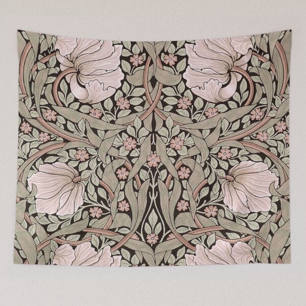 Item preview, Pimpernel William Morris - Sage and Soft Pink designed and sold by Adrienn-Csenge Maier.