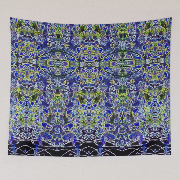 Item preview, Faces, Blue Lime Green fabric Pattern, home decor designed and sold by JonDelorme.