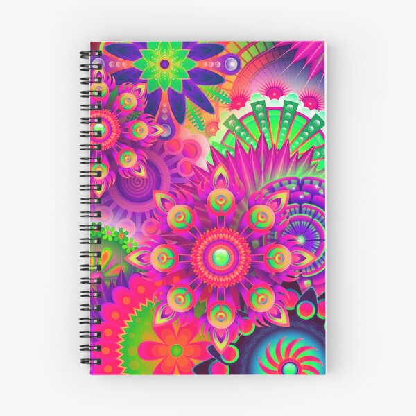 Item preview, Retro Inspired Pink Floral Mandala designed and sold by TotallyRetroArt.
