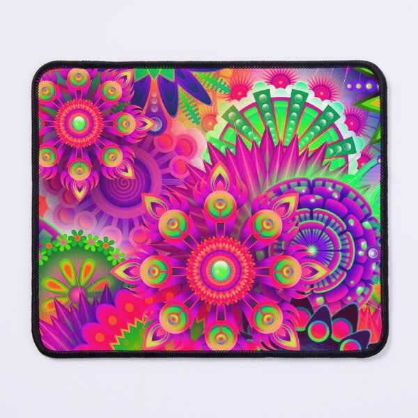 Item preview, Retro Inspired Pink Floral Mandala designed and sold by TotallyRetroArt.