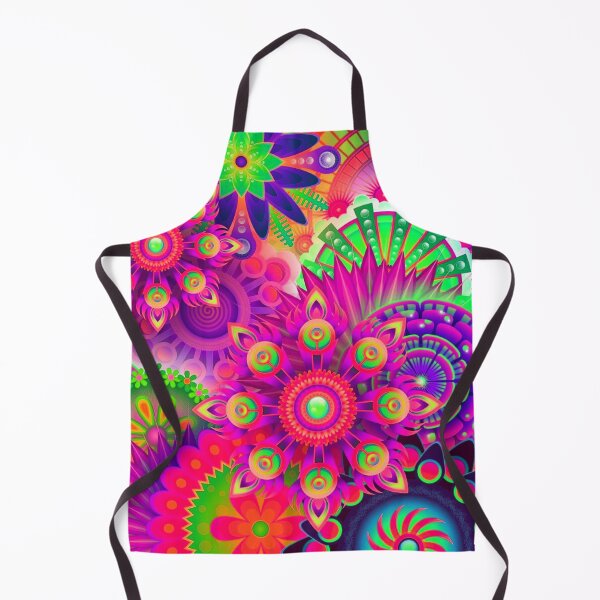 Item preview, Retro Inspired Pink Floral Mandala designed and sold by TotallyRetroArt.