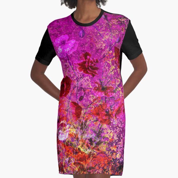 Poppies Revealed Graphic T-Shirt Dress