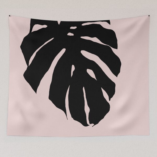 Item preview, Black Pink Monstera Leaf Tropical designed and sold by Tropical Arts.
