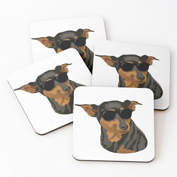 Item preview, Doberman Pinscher wearing sunglasses designed and sold by Gerald Waters.