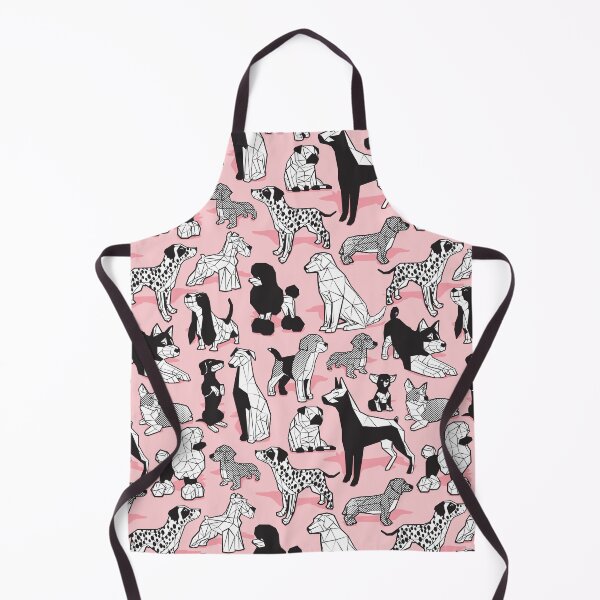 Item preview, Geometric sweet wet noses // pastel pink background black and white dogs designed and sold by SelmaCardoso.