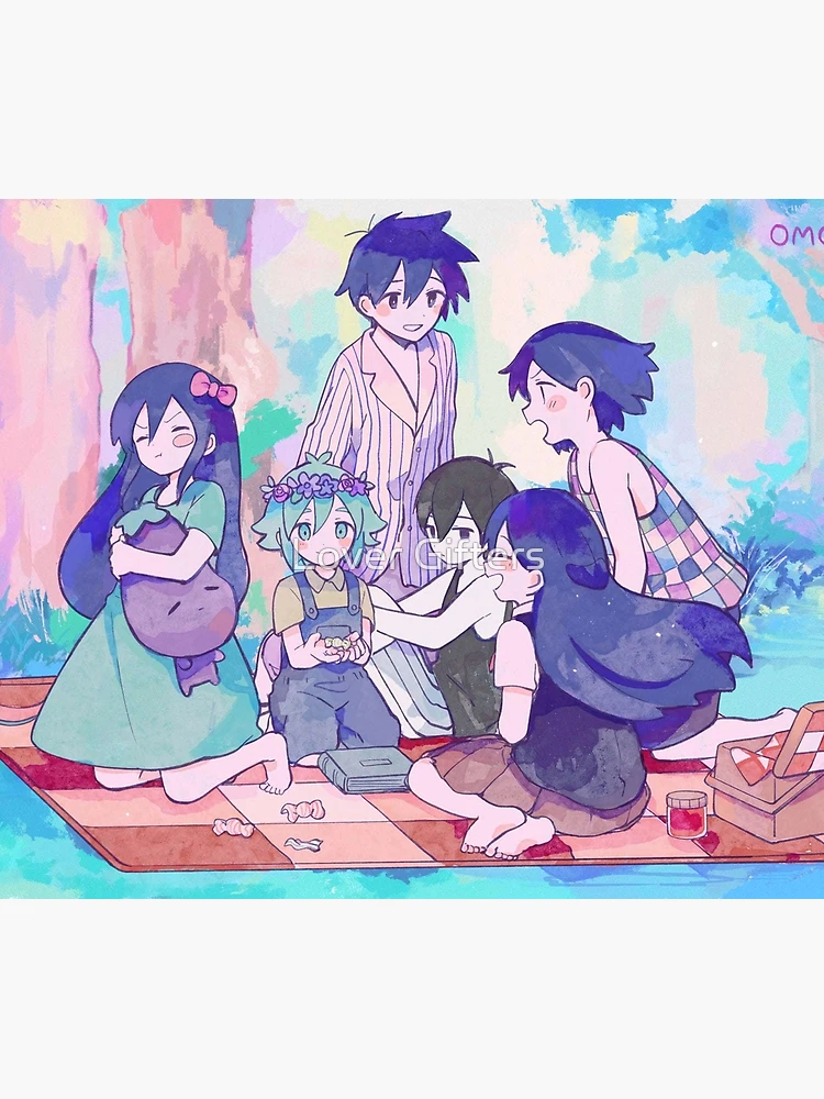 Omori Blanket - Omori sprites x 4 Throw Blanket RB1808