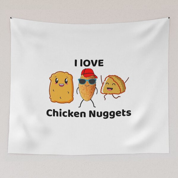Item preview, Nuggets de pollo Comida rápida Refrán divertido designed and sold by TastefulTees.