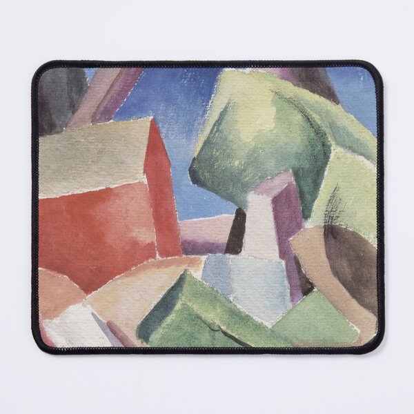 Item preview, House in Cubist Landscape by Thomas Hart Benton - Vintage Art designed and sold by RickE.