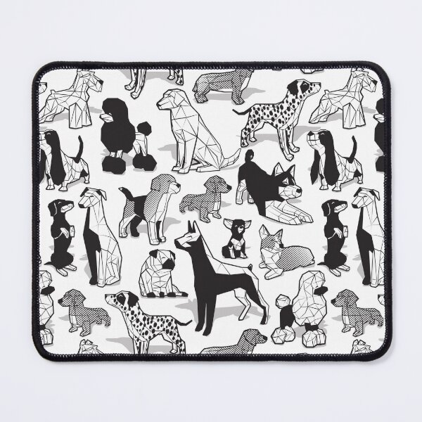 Item preview, Geometric sweet wet noses // white background black and white dogs designed and sold by SelmaCardoso.