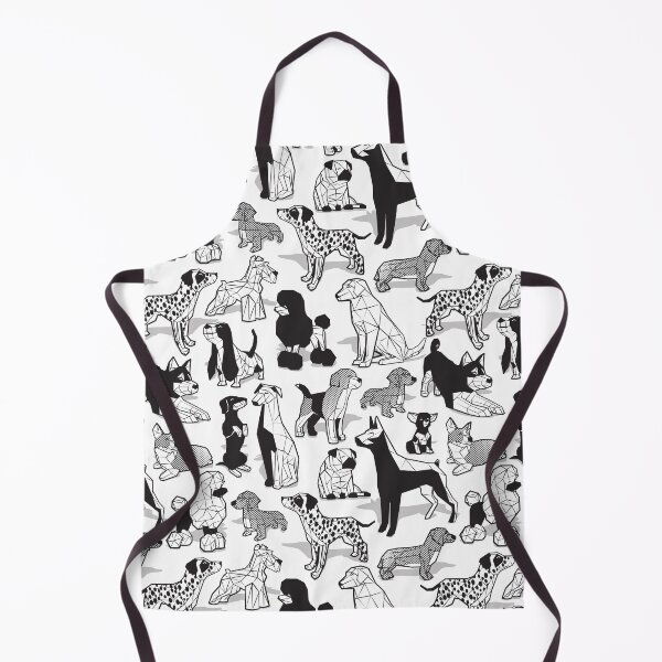 Item preview, Geometric sweet wet noses // white background black and white dogs designed and sold by SelmaCardoso.