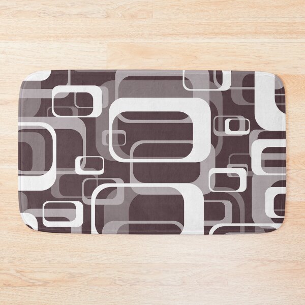 Item preview, Monochrome Brown 60s Inspired Retro Shapes designed and sold by TotallyRetroArt.
