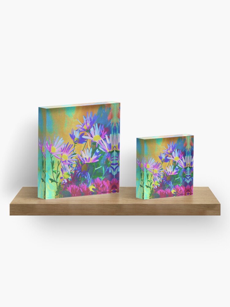 Alternate view of Flowers bloom Acrylic Block