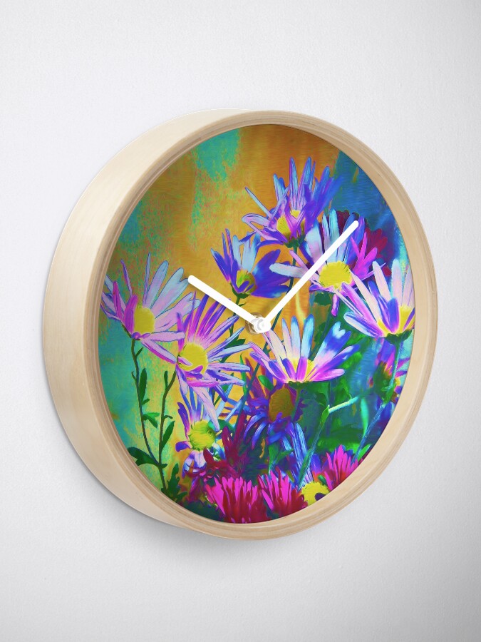 Alternate view of Flowers bloom Clock