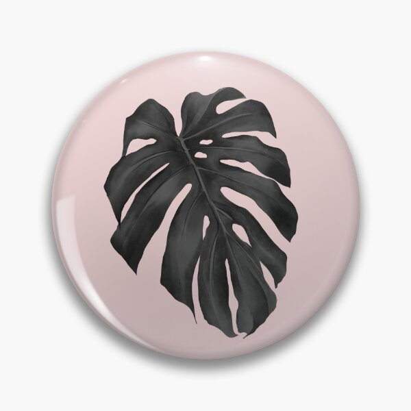 Item preview, Pink Black and White Monstera Leaf Tropical Dark designed and sold by Tropical Arts.