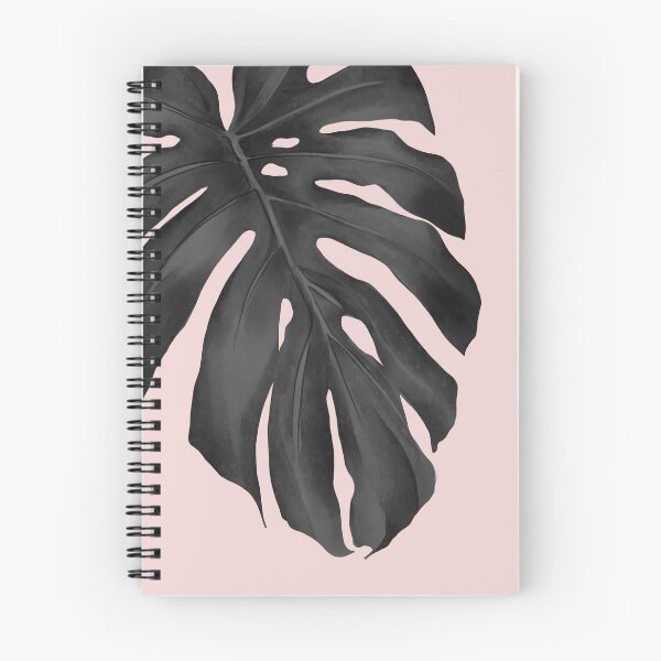 Item preview, Pink Black and White Monstera Leaf Tropical Dark designed and sold by Tropical Arts.