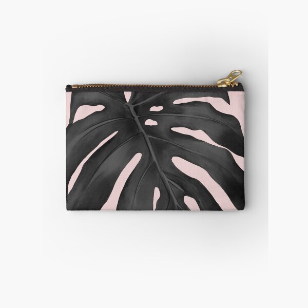 Item preview, Pink Black and White Monstera Leaf Tropical Dark designed and sold by Tropical Arts.