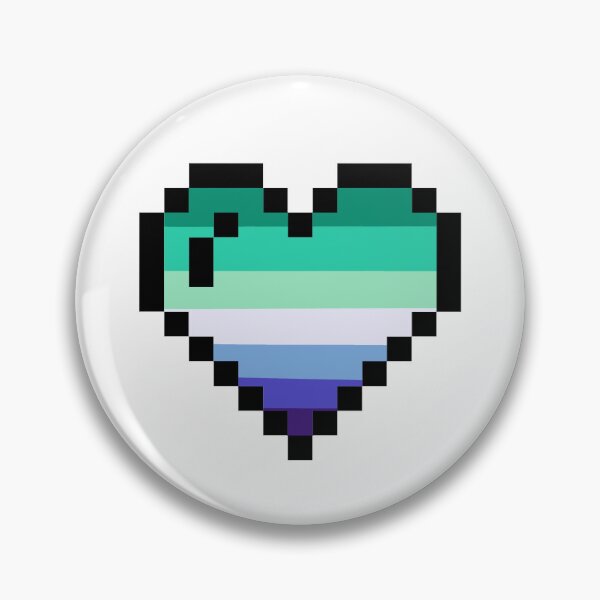 Item preview, green, white, blue digital heart designed and sold by Dylan Murphy.