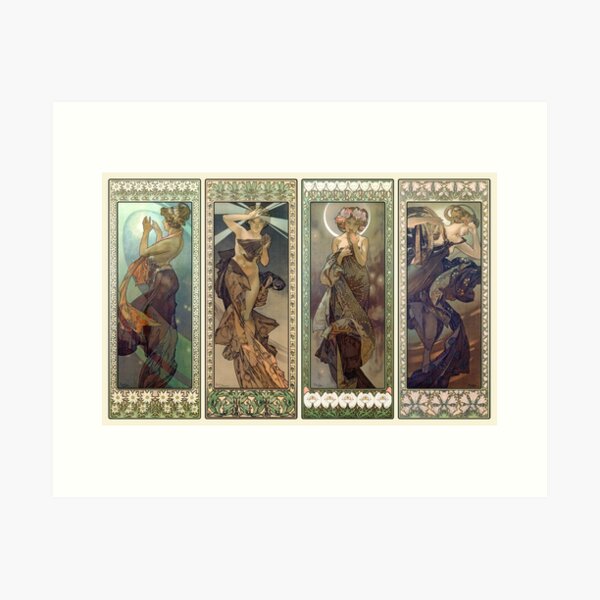Item preview, The Moon and the Stars Alphonse Mucha Original Frames designed and sold by RedCapeTales.