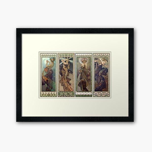 Item preview, The Moon and the Stars Alphonse Mucha Original Frames designed and sold by RedCapeTales.