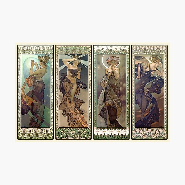 Item preview, The Moon and the Stars Alphonse Mucha Original Frames designed and sold by RedCapeTales.