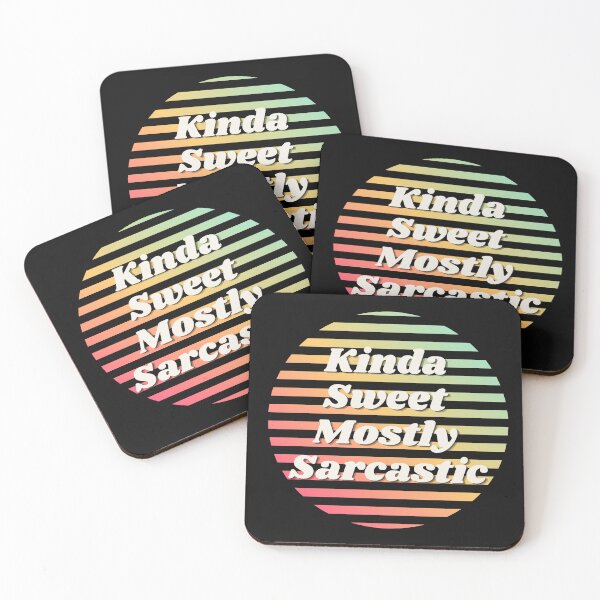 Item preview, Kinda Sweet Mostly Sarcastic- Retro, Funny Sarcastic Quote designed and sold by DaniBazz.