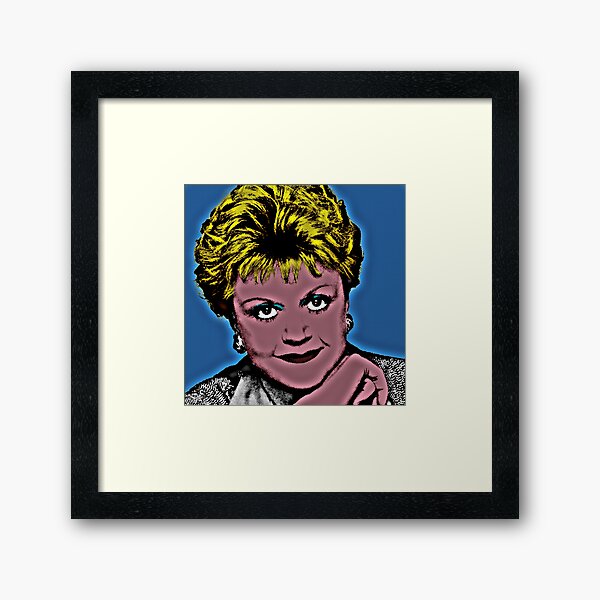 Vista previa del artículo con la obra «Jessica Fletcher en litografía estilo Pop Art (fondo azul)», diseñado y vendido por OnlyPopArt.