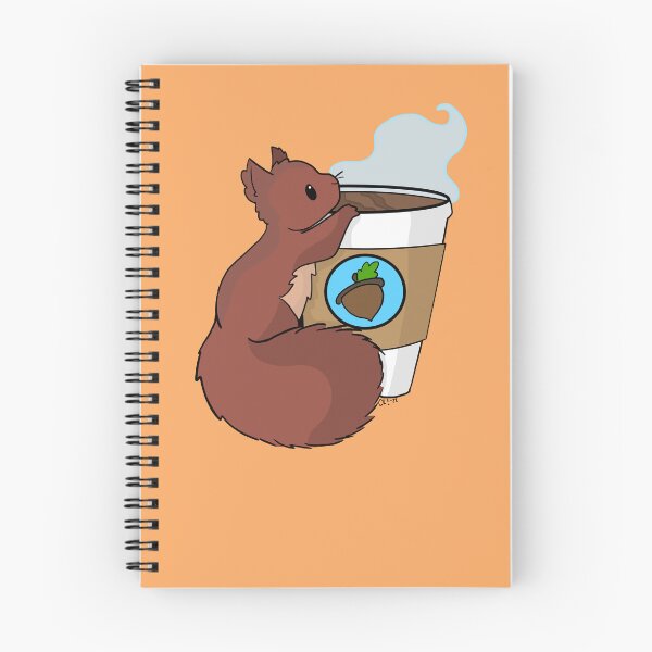 Artikelvorschau, Eichhörnchen mit Kaffee entworfen und verkauft von Claire Doodles.