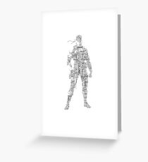 Metal Gear Solid - Solid Snake - Typography Greeting Card