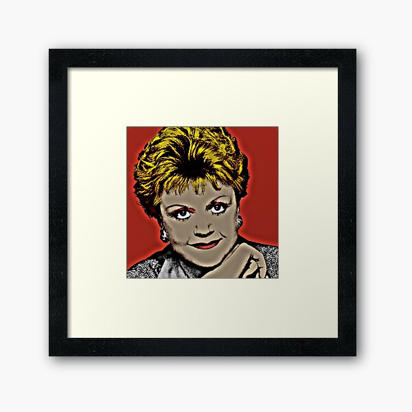 Vista previa del artículo con la obra «Jessica Fletcher en litografía estilo Pop Art (fondo rojo)», diseñado y vendido por OnlyPopArt.