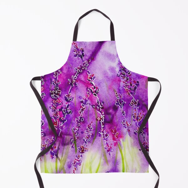 Item preview, Lavender field floral linework with watercolour designed and sold by Chantellearts.