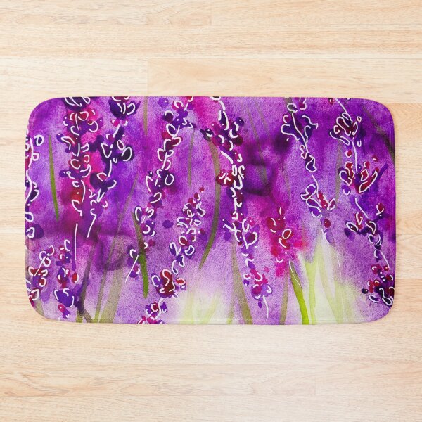 Item preview, Lavender field floral linework with watercolour designed and sold by Chantellearts.