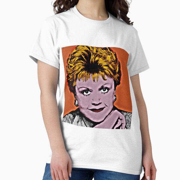 Vista previa del artículo con la obra «Jessica Fletcher en litografía estilo Pop Art (fondo naranja)», diseñado y vendido por OnlyPopArt.