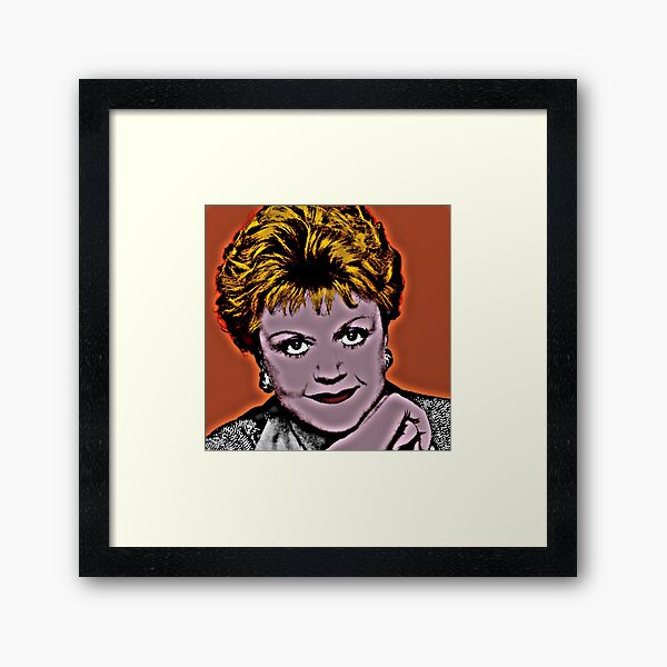 Vista previa del artículo con la obra «Jessica Fletcher en litografía estilo Pop Art (fondo naranja)», diseñado y vendido por OnlyPopArt.