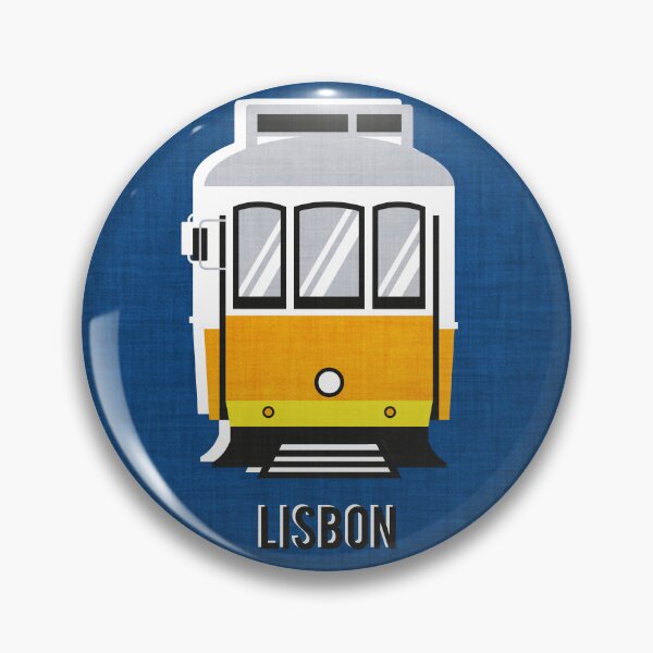 Item preview, Lisbon trams // classic blue background lemon lime and marigold transport designed and sold by SelmaCardoso.