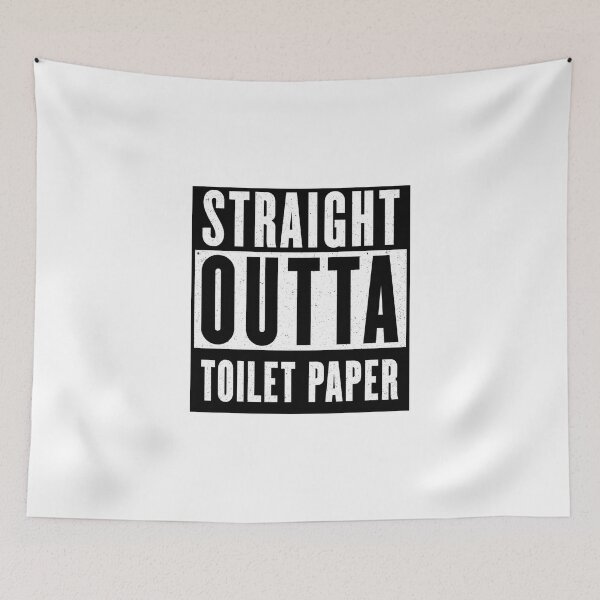 Item preview, Straight Outta Toilet Paper | Funny Bathroom Sign designed and sold by Nada18.