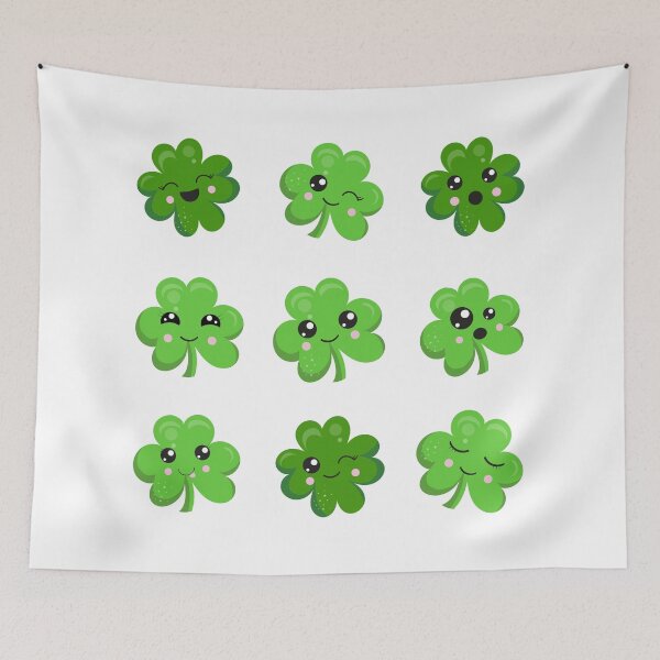 Item preview, St. Patrick's Day Kawaii Shamrocks. designed and sold by MonkeyBizness.