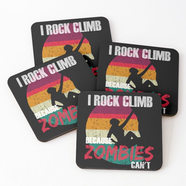 Item preview, I Rock Climb Because Zombies Can't Vintage Sunset Funny Outdoors  designed and sold by DPlumDesign.