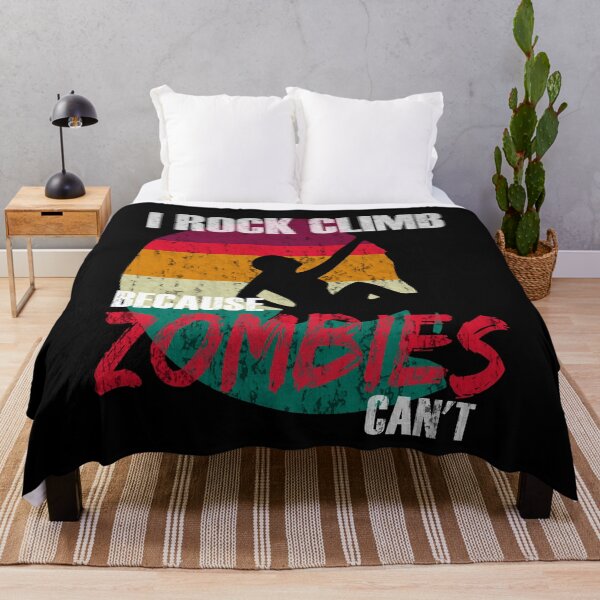 Item preview, I Rock Climb Because Zombies Can't Vintage Sunset Funny Outdoors designed and sold by DPlumDesign.