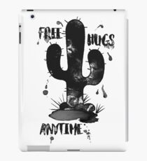 Free Hugs Anytime Funny Cactus Hug Inkblot iPad Case/Skin