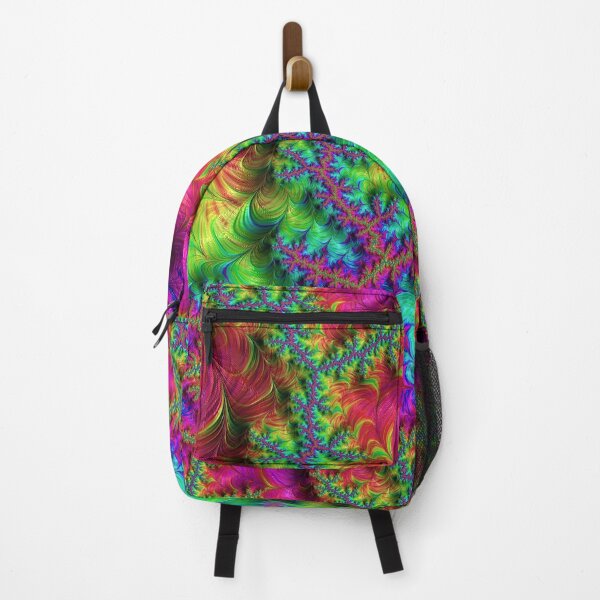 Item preview, Vibrant Neon Rainbow Groovy Boho Hippie Branching Fractal Abstract Art designed and sold by Kaleiope Studio.